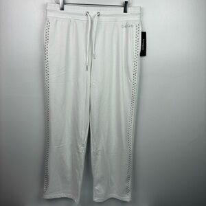 Bebe NWT “Furry Fleece” Embellished White Lounge Casual Sweatpants